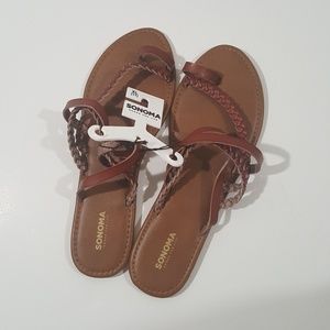 NWT Sonoma Brown Sandals size 11